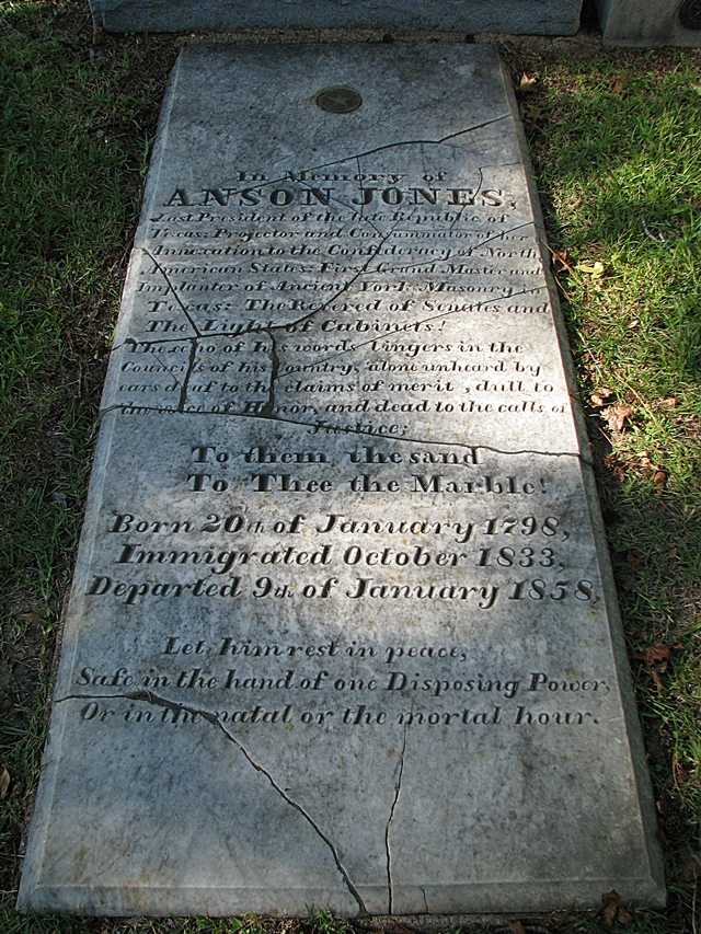 Gravesite of Anson Jones